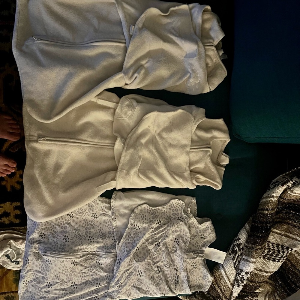 3 Halo sleep sacks - 2 fleece. For 3-6 months.